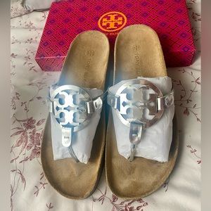 Tory Burch Miller sandals in silver